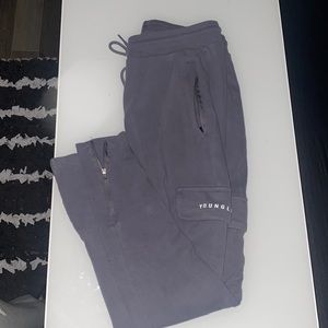 Youngla 238 perfect cargo joggers- Nardo Grey